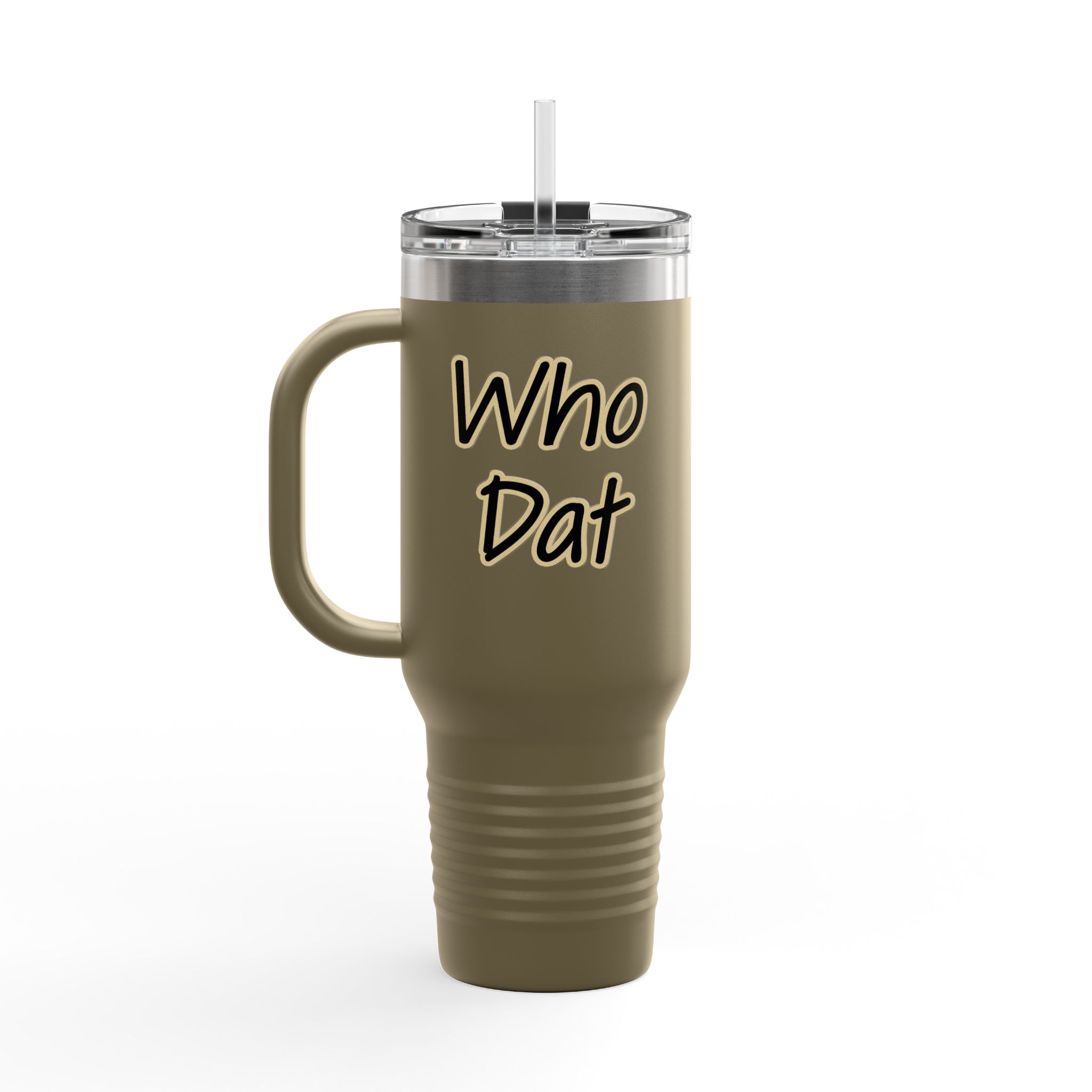 Insulated 40oz Travel Tumbler: Black n Gold Fleur-de-Lis (available in multiple colors) - Image 15