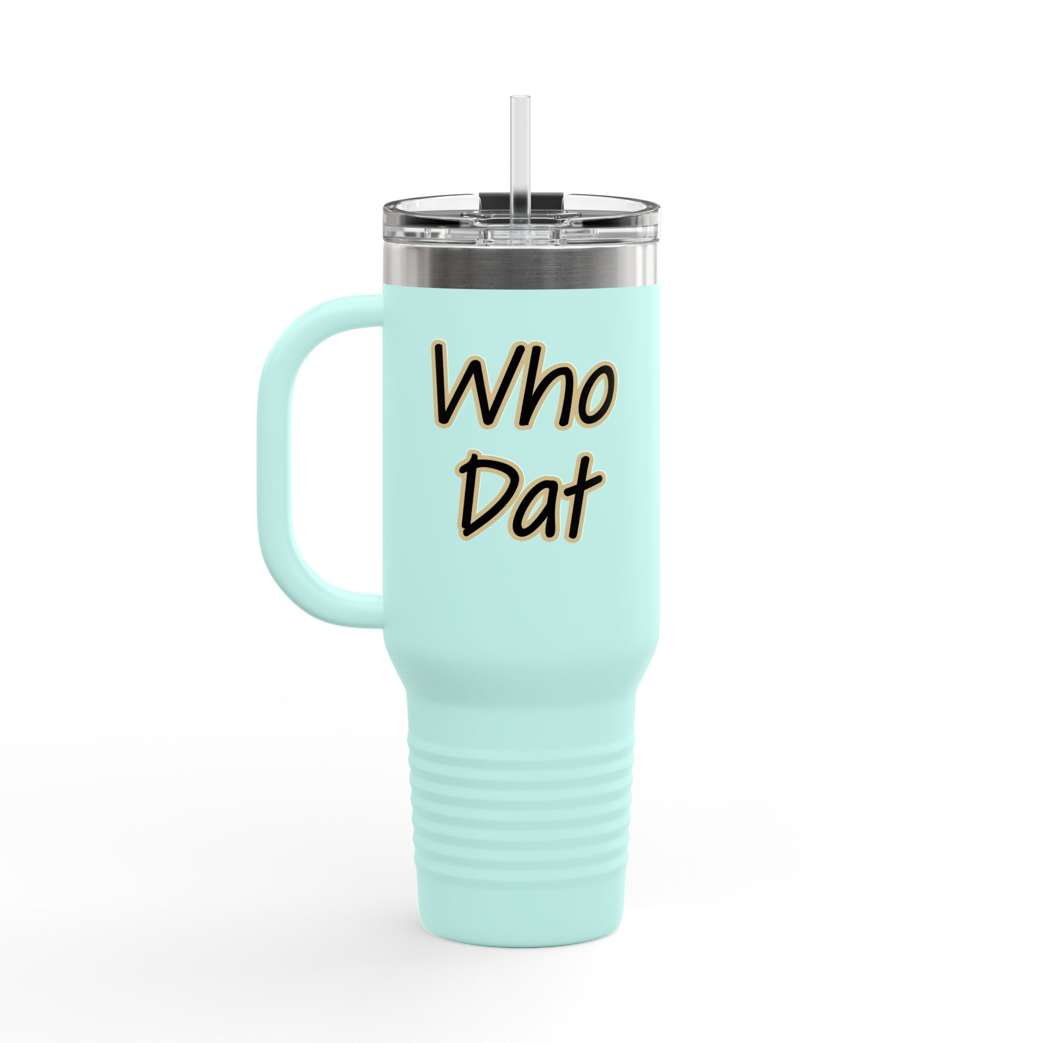Insulated 40oz Travel Tumbler: Black n Gold Fleur-de-Lis (available in multiple colors) - Image 23