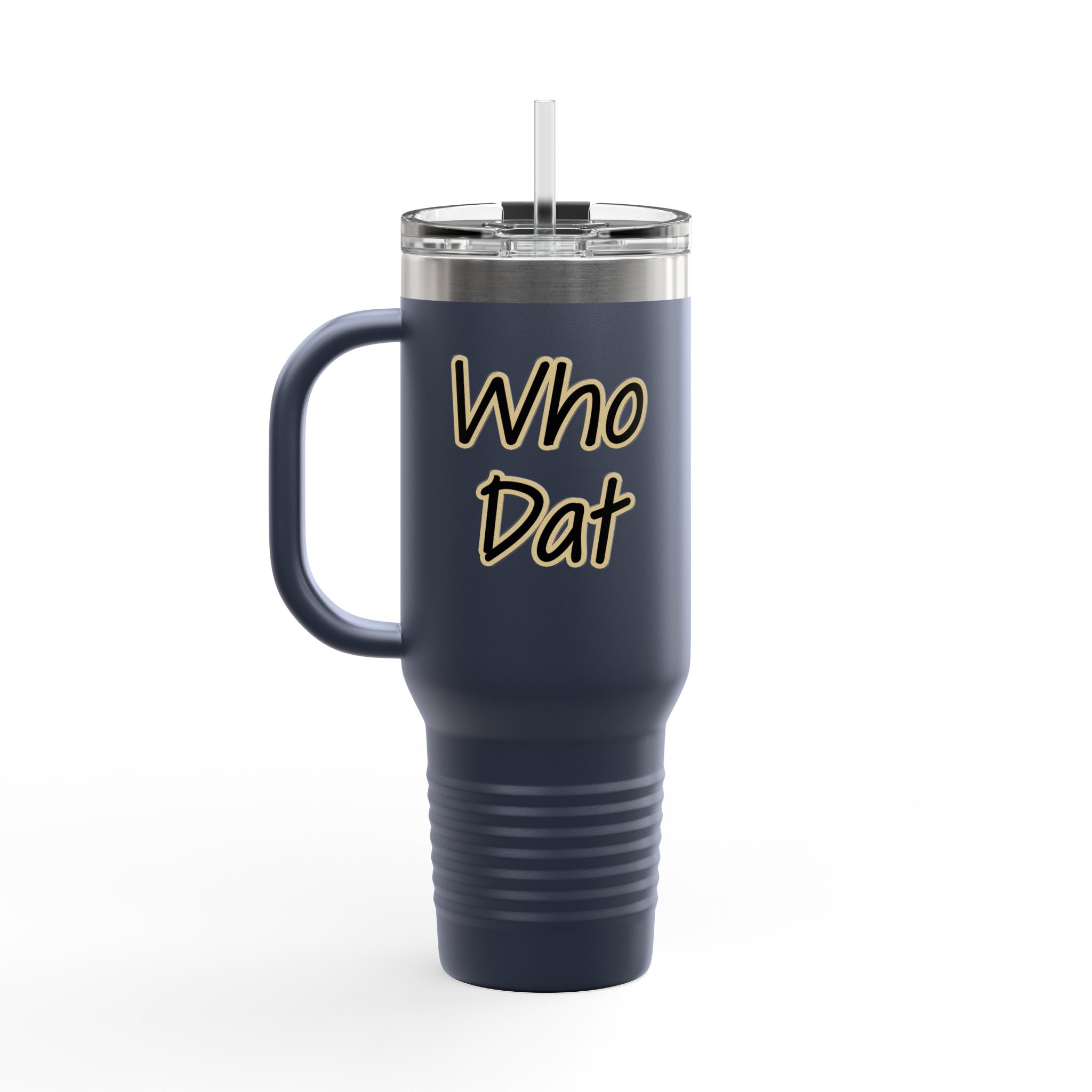 Insulated 40oz Travel Tumbler: Black n Gold Fleur-de-Lis (available in multiple colors) - Image 31
