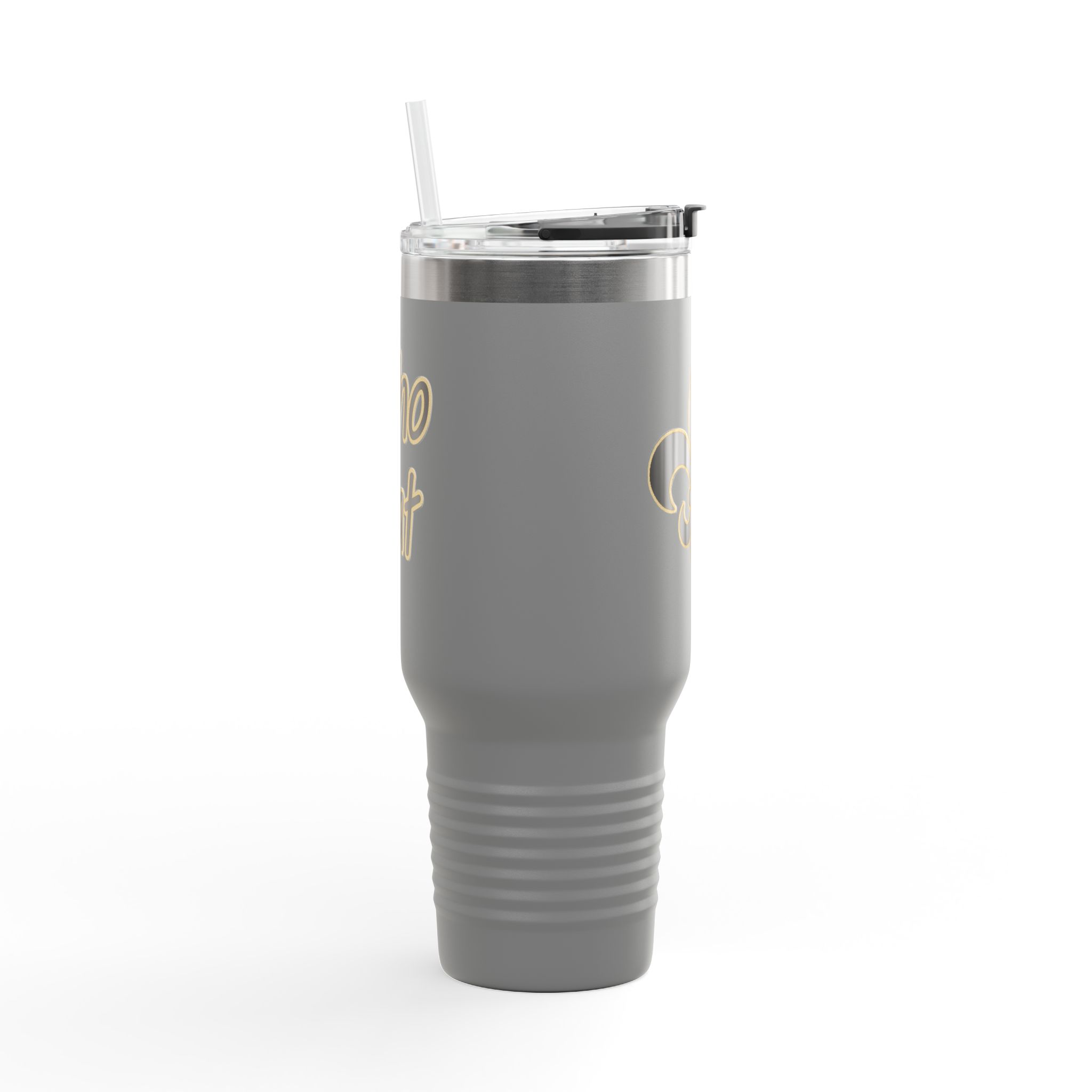 Insulated 40oz Travel Tumbler: Black n Gold Fleur-de-Lis (available in multiple colors) - Image 20