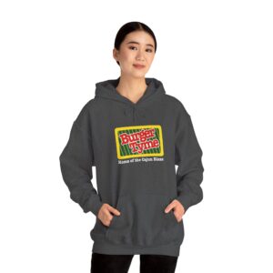Burger Tyme Hoodie: Retro Cajun Blaze Sweatshirt (available in multiple colors)