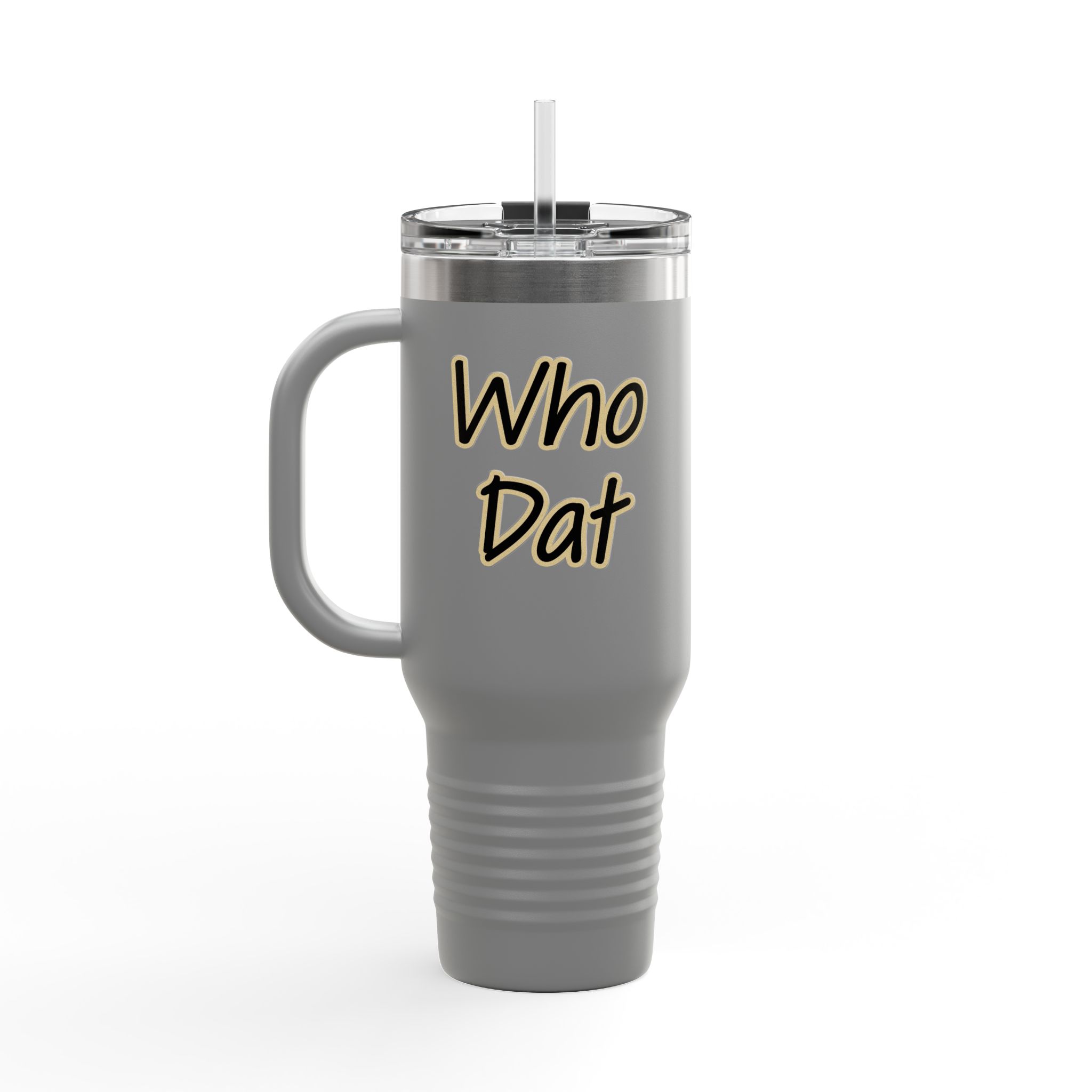 Insulated 40oz Travel Tumbler: Black n Gold Fleur-de-Lis (available in multiple colors) - Image 19