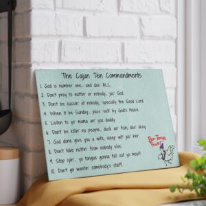 Cutting Board: Cajun 10 Commandments