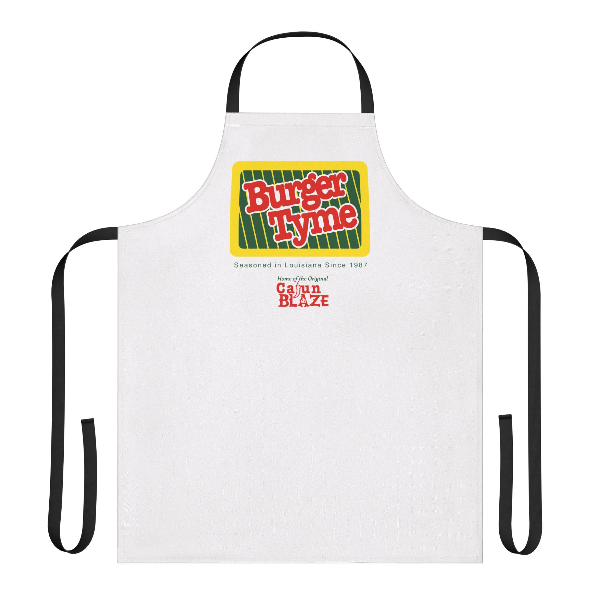 Burger Tyme Kitchen Apron: Home of the Original Cajun Blaze